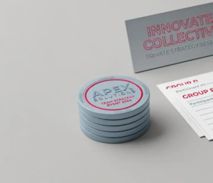 Personalizowane żetony i materiały drukowane do pokerowego wieczoru